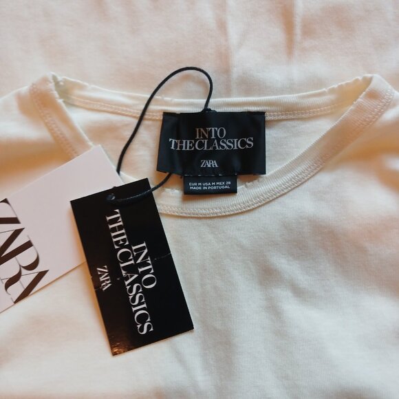 ZARA Washed T-Shirt Limited Edition Classic Cotton Top - Picture 3 of 6